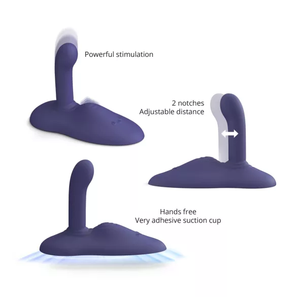 Love to Love GoFast - vibromasseur va-et-vient et stimulateur clitoridien avec ventouse (bleu)