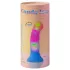 Love to Love Candy Loop - gode en silicone lumineux à LED (rose-bleu) - 16,9 cm