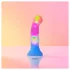 Love to Love Candy Loop - gode en silicone lumineux à LED (rose-bleu) - 16,9 cm