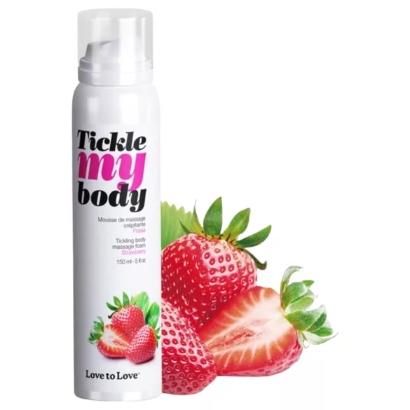 Tickle my body - mousse de massage parfum fraise - 150ml