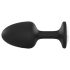 Plug anal Geisha Diamant M noir avec pierre blanche