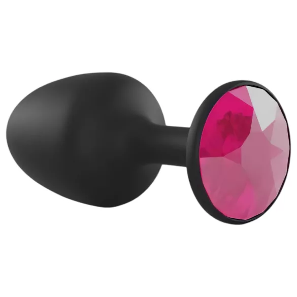 Dorcel - Plug anal Geisha - pierre rose - noir - taille M