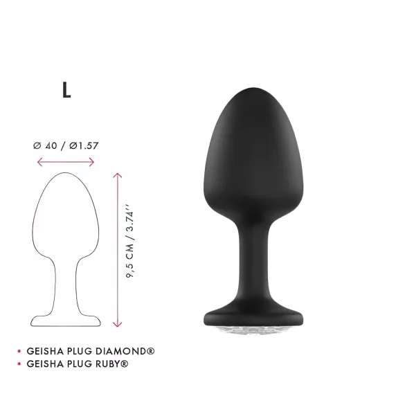 Plug Geisha Dorcel Diamant Blanc - Noir