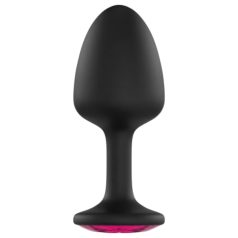 Dorcel Geisha Plug Ruby L - Plug anal noir avec pierre rose