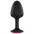 Plug Anal Dorcel Geisha Ruby L - Noir avec Pierre Rose