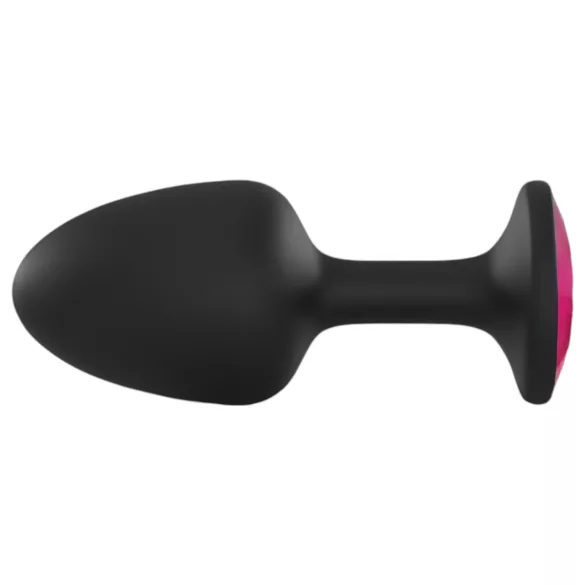 Dorcel Geisha Plug Ruby L - Plug anal noir avec pierre rose