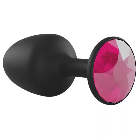 Dorcel Geisha Plug Ruby L - Plug anal noir avec pierre rose