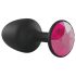Plug Anal Dorcel Geisha Ruby L - Noir avec Pierre Rose