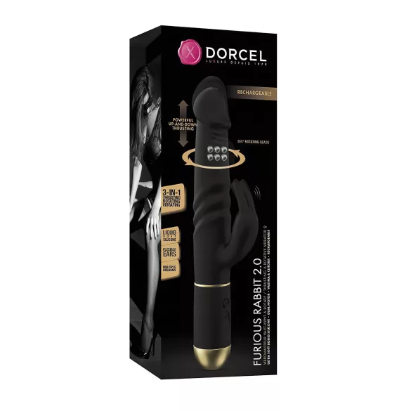 Dorcel - Vibromasseur rabbit va-et-vient avec stimulateur clitoris