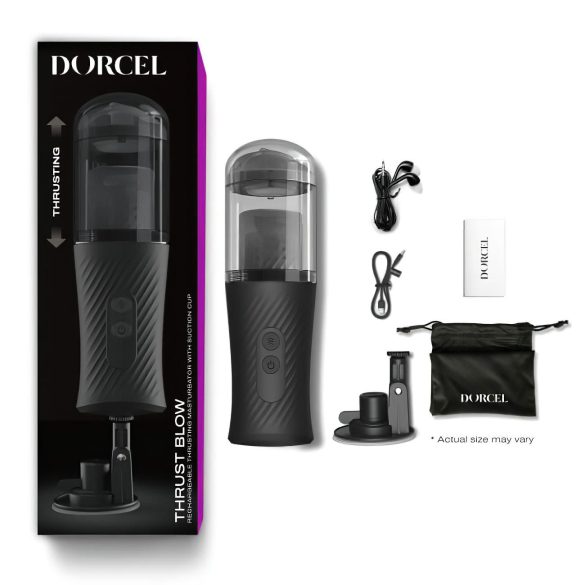 Dorcel - masturbateur automatique rechargeable à poussée - noir