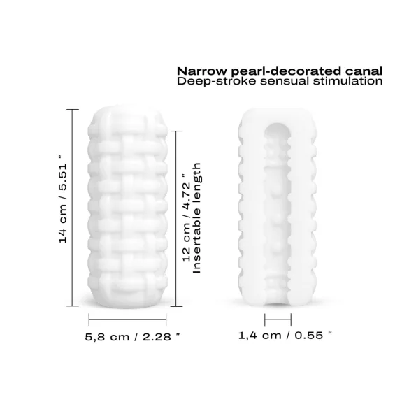 Dorcel Cup Tight - masturbateur masculin à canal perlé (blanc)
