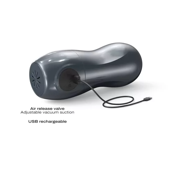 Dorcel Blowjoy Vibe - masturbateur rechargeable avec succion et vibration (gris)