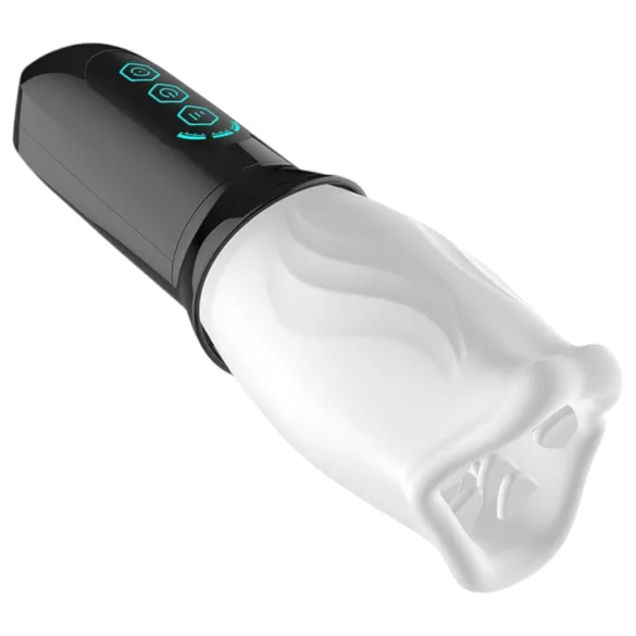 Funny Me First Class - masturbateur bouche rotatif - blanc/noir