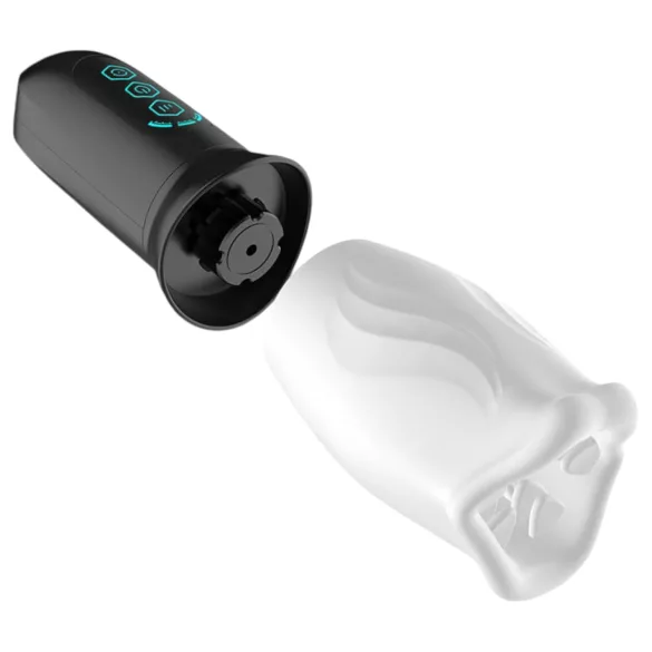 Funny Me First Class - masturbateur bouche rotatif - blanc/noir