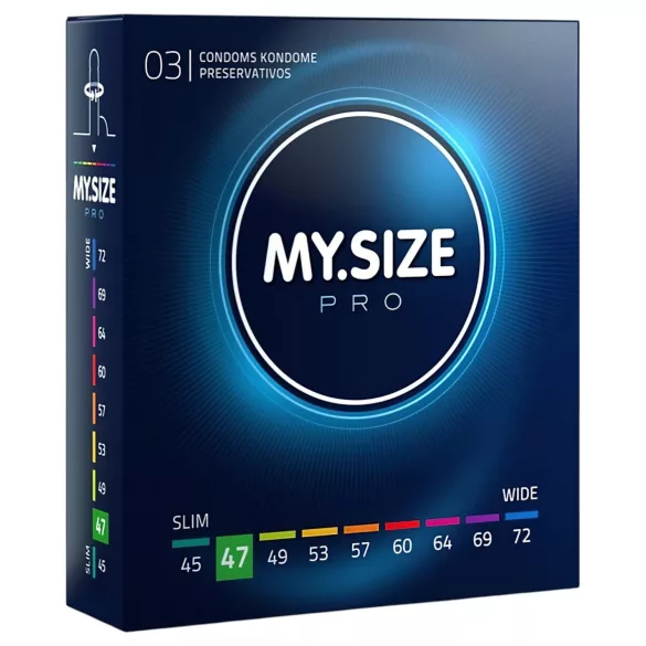 My.Size PRO - préservatifs sur mesure - 47 mm (boîte de 3)
