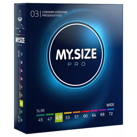 My.Size PRO - préservatifs sur mesure - 49 mm (boîte de 3)