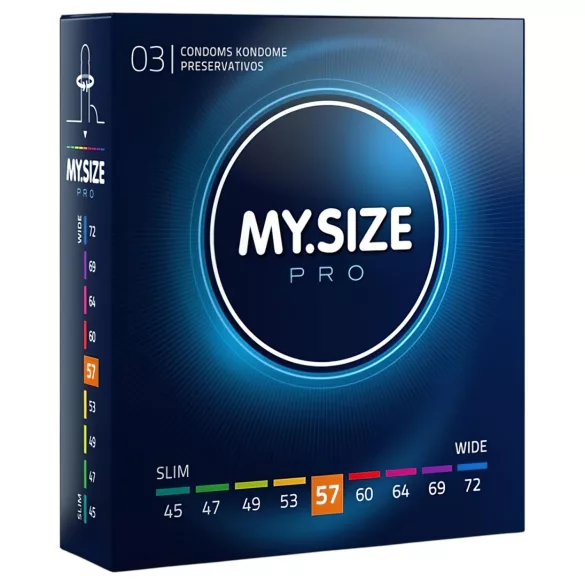 My.Size PRO - préservatifs sur mesure - 57 mm (boîte de 3)