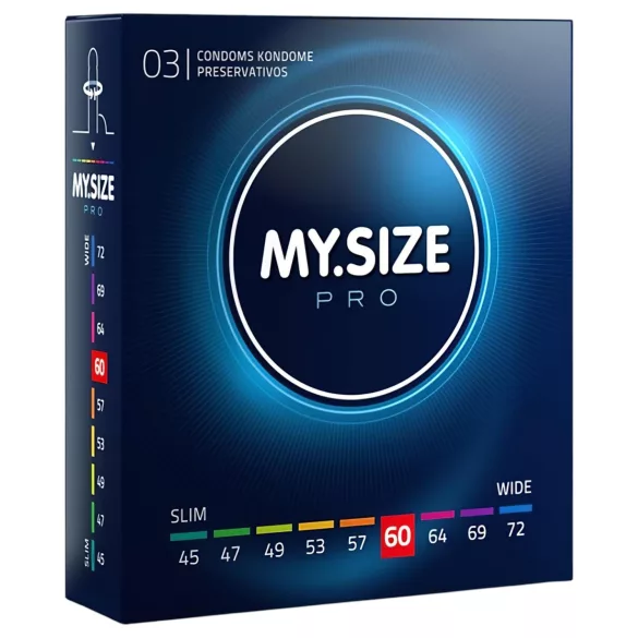 My.Size PRO - préservatifs sur mesure - 60 mm (boîte de 3)