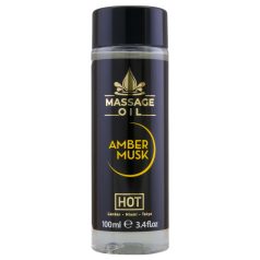 HOT - huile de massage soin de la peau - ambre musc - 100ml