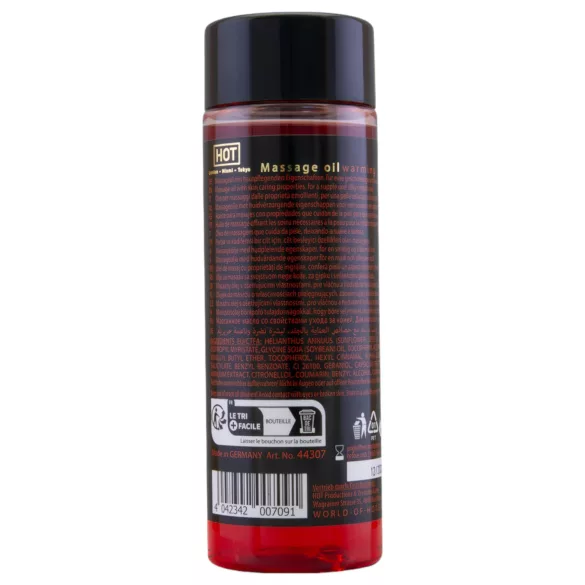 HOT - huile de massage chauffante - soin de la peau - 100ml