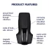 Satisfyer - masturbateur vibrant homme - vibromasseur gland rechargeable - noir