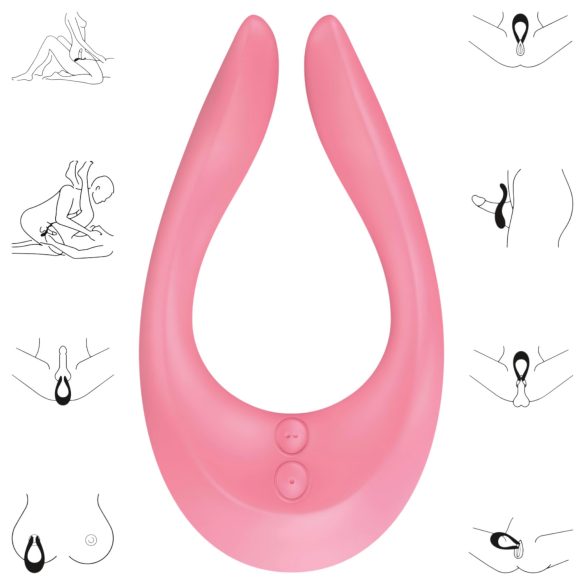 Satisfyer - vibromasseur couple rechargeable - rose