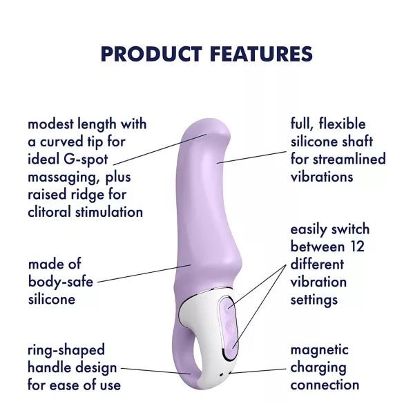 Satisfyer Charming Smile - vibromasseur point G rechargeable étanche - violet