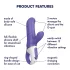 Satisfyer Magic Bunny - vibromasseur rabbit point G et clitoris - étanche - bleu