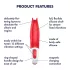 Satisfyer Power Flower - vibromasseur rechargeable étanche - silicone rouge