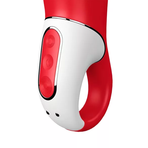 Satisfyer Power Flower - vibromasseur rechargeable étanche - silicone rouge