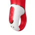 Satisfyer Power Flower - vibromasseur rechargeable étanche - silicone rouge