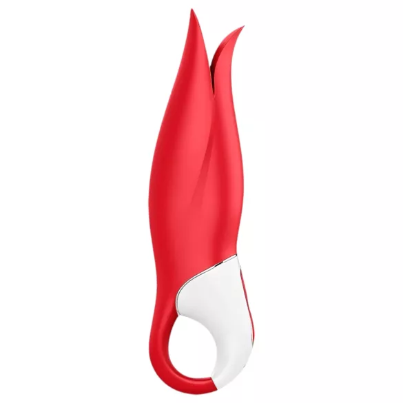 Satisfyer Power Flower - vibromasseur rechargeable étanche - silicone rouge