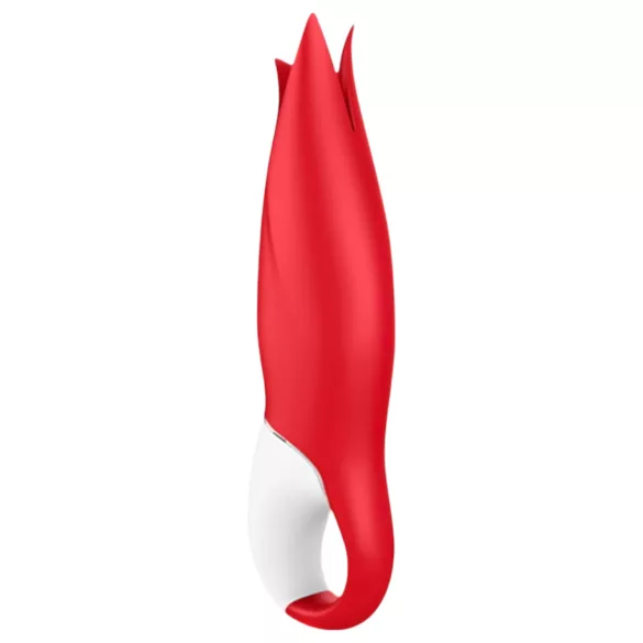 Satisfyer Power Flower - vibromasseur rechargeable étanche - silicone rouge