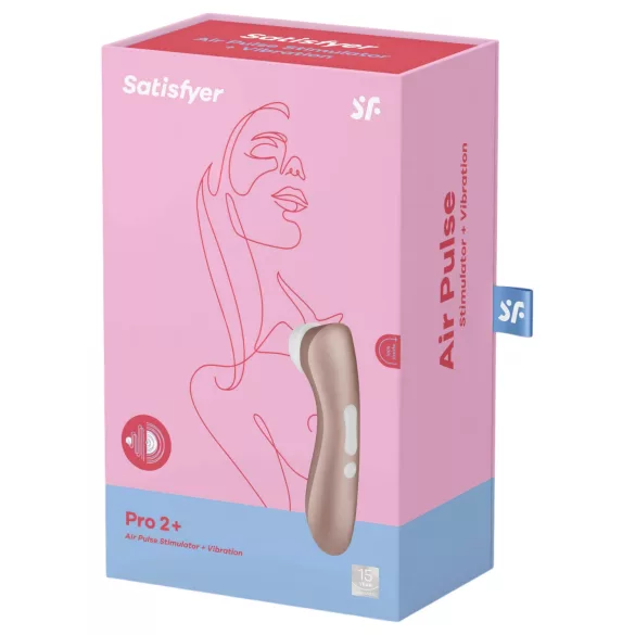 Satisfyer Pro 2+ - stimulateur clitoridien vibrant rechargeable - marron