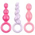 Satisfyer Booty Call - set plugs anaux - silicone coloré - 3 pièces
