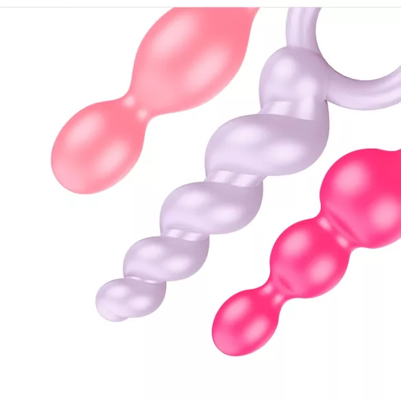 Satisfyer Booty Call - set plugs anaux - silicone coloré - 3 pièces