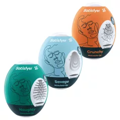Satisfyer Egg NSC - œuf masturbateur homme - lot de 3
