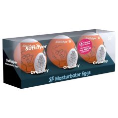Satisfyer Egg Crunchy - œuf masturbateur homme - lot de 3