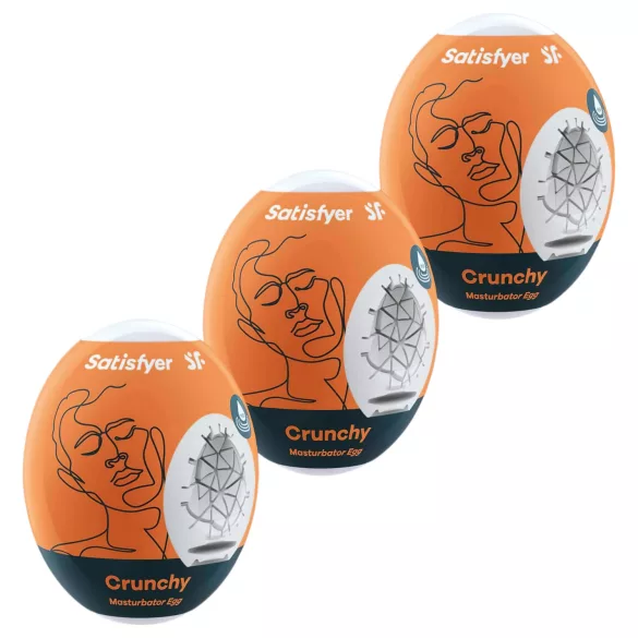 Satisfyer Egg Crunchy - œuf masturbateur homme - lot de 3