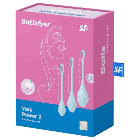 Satisfyer Yoni Power 2 - boules de geisha - lot de 3 - bleu