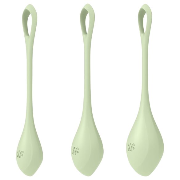 Satisfyer - Boules de geisha - set de 3 - silicone vert