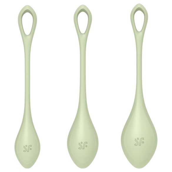 Satisfyer - Boules de geisha - set de 3 - silicone vert