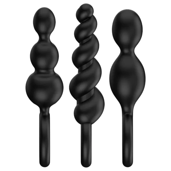 Satisfyer - set de plugs anaux - 3 pièces - silicone noir