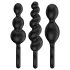 Satisfyer - set de plugs anaux - 3 pièces - silicone noir