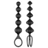 Satisfyer Love Beads - set de plugs anaux perlés - silicone noir