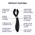 Satisfyer Endless Fun - vibromasseur couple rechargeable étanche - noir