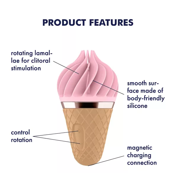 Satisfyer Sweet Treat - stimulateur clitoridien rotatif rechargeable (rose-brun)