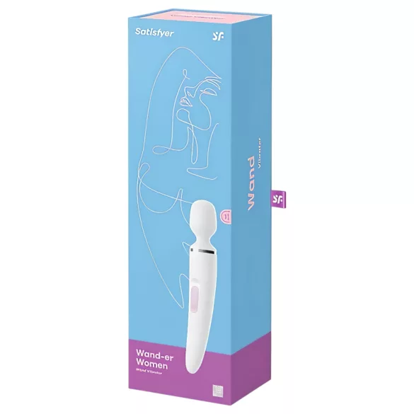 Satisfyer Wand-er Woman - masseur vibrateur étanche (blanc)