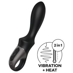  Satisfyer Heat Climax - plug anal vibrant chauffant connecté - silicone noir