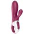 Satisfyer Hot Bunny - vibromasseur chauffant rabbit clitoridien connecté - rouge